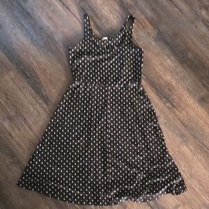 Old Navy Black and White Polka Dot Midi Dress